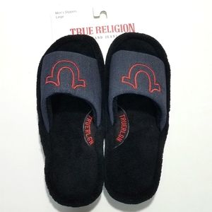 True Religion Slide Slippers Plush Slippers
